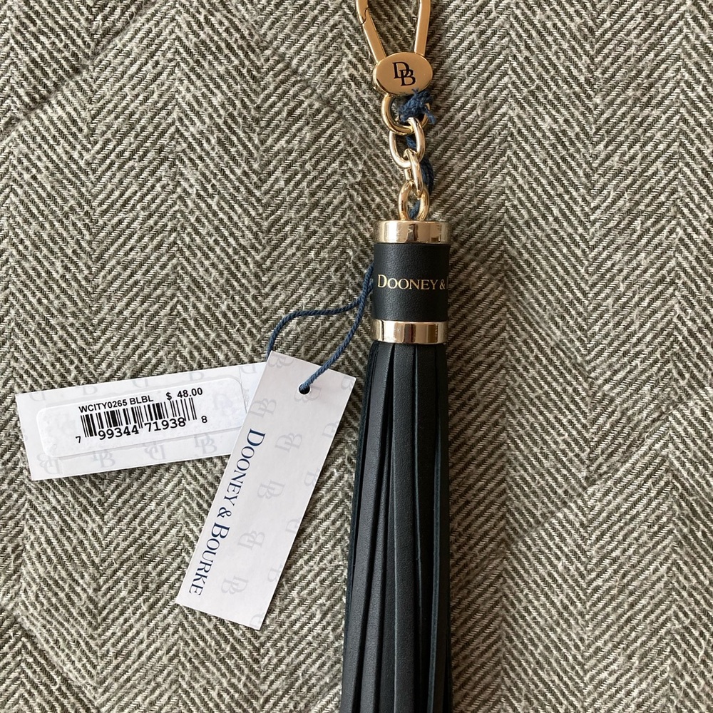 NWT Dooney & Bourke Leather Tassel Keychain